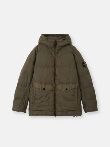 Stone island - Doudoune vert, kaki￼